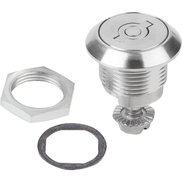 Kipp Secure Quarter-Turn Lock, Right, D=30, H=18, Stainless Steel 1.4401 K1350.14518 - main